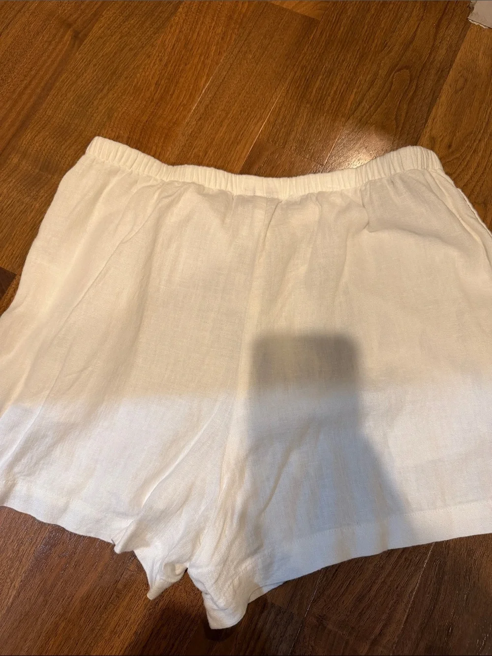 a new day White Women's Casual Linen-Look Shorts